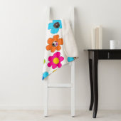 Zachte kleurrijke bloem Honden Moeder Leuke Foto C Sherpa Deken (In situ)