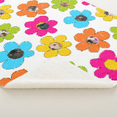 Zachte kleurrijke bloem Honden Moeder Leuke Foto C Sherpa Deken (3/4)