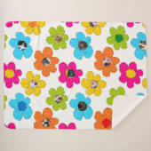 Zachte kleurrijke bloem Honden Moeder Leuke Foto C Sherpa Deken (Voorkant (horizontaal))