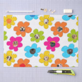 Zachte kleurrijke bloem Honden Moeder Leuke Foto C Tissuepapier (Craft)