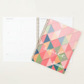Zachte kleurrijke driehoeken op maat planner (Display)