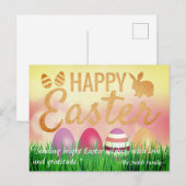 Zachte, kleurrijke, gelukkige paasmakerij met spec briefkaart (Voorkant / Achterkant)