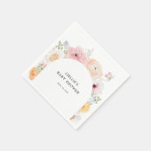 Zachte kleurrijke pastel bloemboog servet (Hoek)