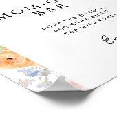 Zachte kleurrijke Pastel Bloemenboog Momosa Bar te Poster (Hoek)