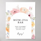 Zachte kleurrijke Pastel Bloemenboog Momosa Bar te Poster (Voorkant)