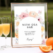 Zachte kleurrijke Pastel Bloemenboog Momosa Bar te Poster