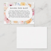 Zachte kleurrijke pastel bloemige Lijst boeken voo Informatiekaartje (Voorkant / Achterkant)