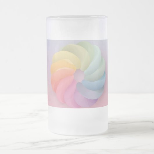 Zachte kleurverloop werveling matglas bierpul (Center)