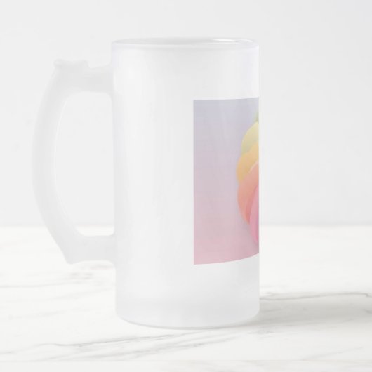 Zachte kleurverloop werveling matglas bierpul (Links)