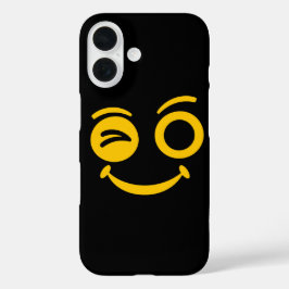 Zachte Knipogende Smiley Gezicht Zwarte Hoes voor 