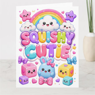 Zachte Knuffel Cute Kawaii Konijnen Regenboog Wolk Kaart