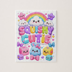 Zachte Knuffel Cute Kawaii Konijnen Regenboog Wolk Legpuzzel