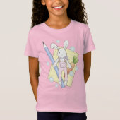 Zachte Knuffel Konijn Kinderen T-shirt (Voorkant)