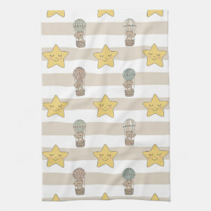 Zachte knuffelbeer Heet luchtballon Neutraal patro Theedoek