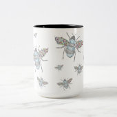 "Zachte koffiedrinkers" Tweekleurige Koffiemok (Center)