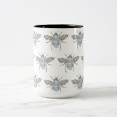 "Zachte koffiedrinkers" Tweekleurige Koffiemok (Center)