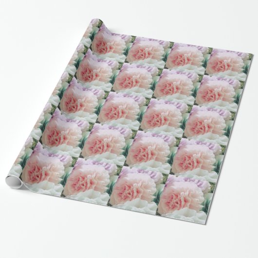 Zachte koffiefilterbloemen cadeaupapier (Uitgerold)