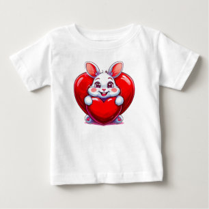 🐰💖 Zachte Konijn Glanzende Hart Baby Cadeau ✨