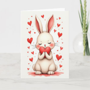Zachte Konijnen Liefdes Hart Kaart