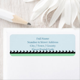 Zachte konijnen silhouet  etiket