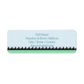 Zachte konijnen silhouet etiket (Voorkant)