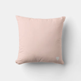 Zachte Koraal Roze Pastel Effen Kleur Met Hart Kussen