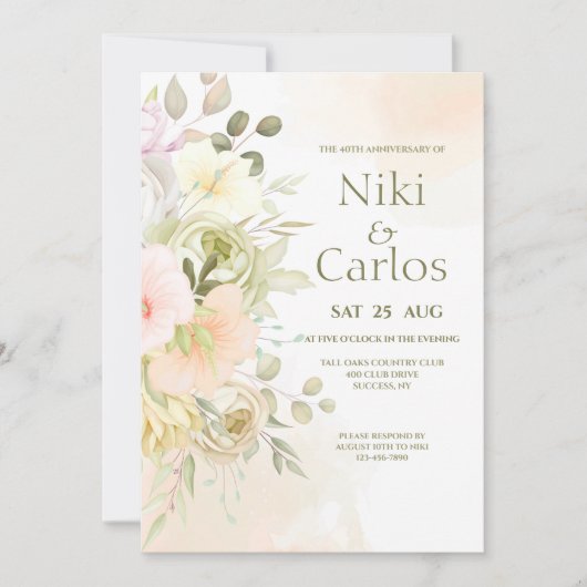 Zachte Koraal Uitnodiging (Voorkant)