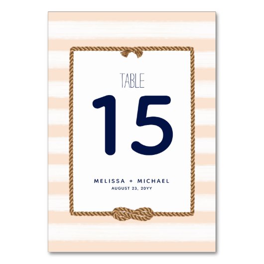 Zachte Koraal Zeevaart Knoop Tafelnummer (3.5x5.0) (Achterkant)