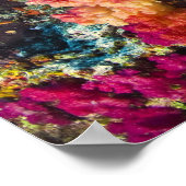 Zachte koralen op ondiep rif, Fiji Poster (Hoek)