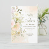 Zachte Koralen Uitnodiging (Staand voorkant)