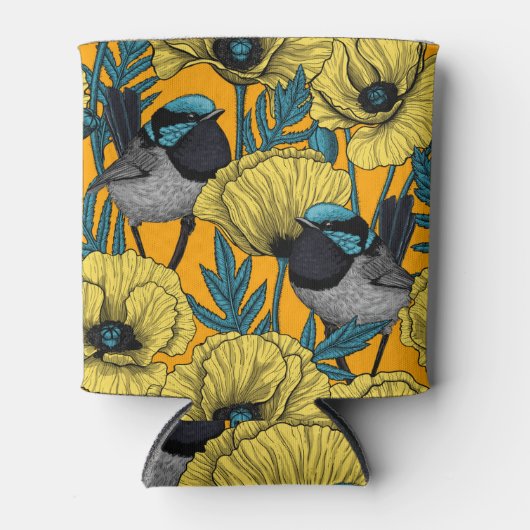 Zachte kreeften en papavers, geel blikjeskoeler (Voorkant)