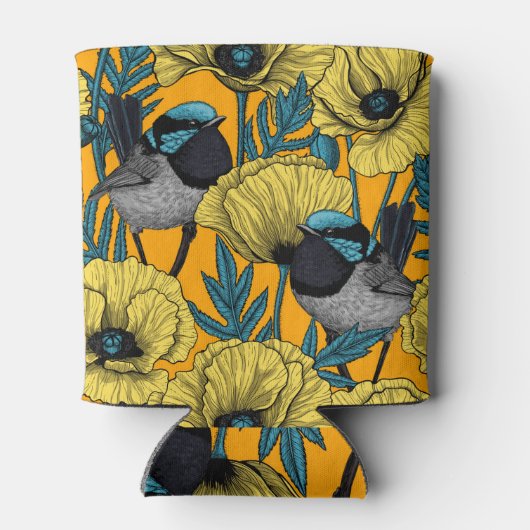 Zachte kreeften en papavers, geel blikjeskoeler (Achterkant)