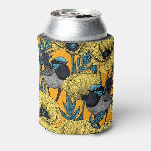 Zachte kreeften en papavers, geel blikjeskoeler (Blikje Achterkant)