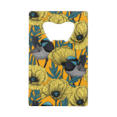 Zachte kreeften en papavers, geel creditkaart flessenopener (Voorkant)