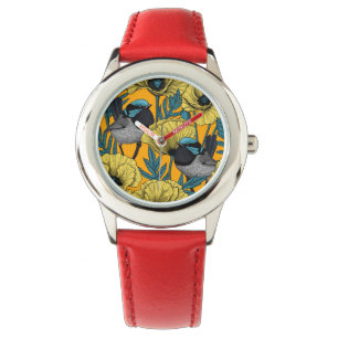 Zachte kreeften en papavers, geel horloge