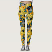 Zachte kreeften en papavers, geel leggings (Voorkant)