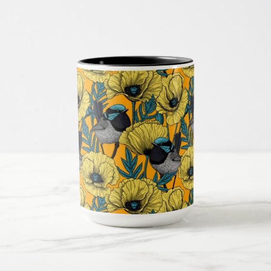 Zachte kreeften en papavers, geel mok (Midden)