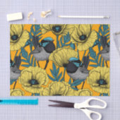 Zachte kreeften en papavers, geel tissuepapier (Craft)