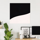 Zachte kromming - Minimalistische Arc Art Print (Thuiskantoor)