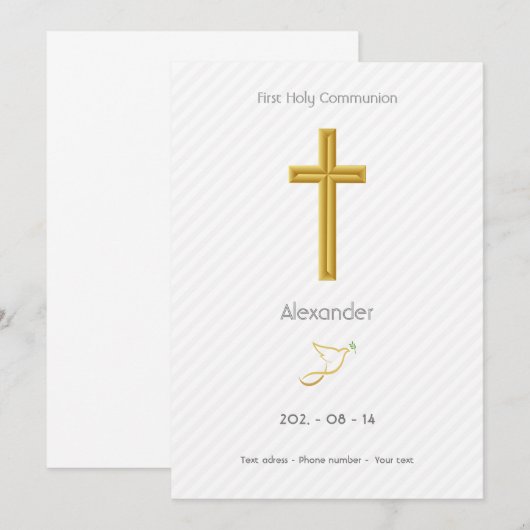 Zachte kruis op reliëf papier kaart (Voorkant / Achterkant)