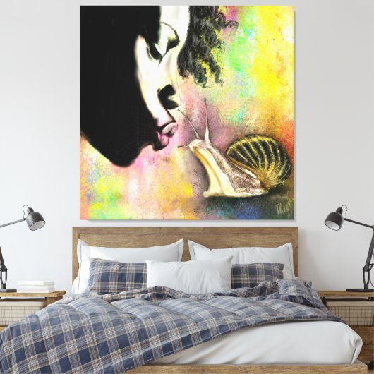 Zachte Kus Canvasprint Canvas Afdruk (Insitu (Slaapkamer))