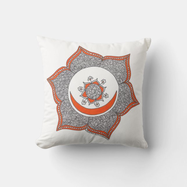 Zachte kussen met de sacrale chakra (Voorkant)
