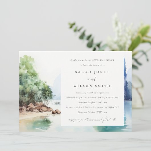 Zachte Kust Thailand Zeegezicht repetitie diner Kaart (Staand voorkant)