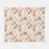 Zachte Kust Zeeschelp Strand Patroon Fleece Deken (Voorkant (Horizontaal))