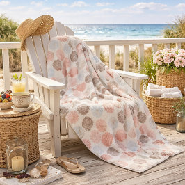 Zachte Kust Zeeschelp Strand Patroon Fleece Deken