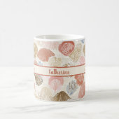 Zachte Kust Zeeschelp Strand Patroon Koffiemok (Center)