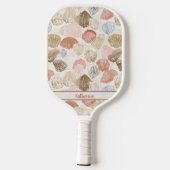 Zachte Kust Zeeschelp Strand Patroon Pickleball Paddle (Achterkant)