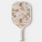 Zachte Kust Zeeschelp Strand Patroon Pickleball Paddle (Voorkant)