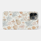 Zachte Kust Zeeschelpen & Koraal Botanisch Case-Mate iPhone Case (Achterkant (horizontaal))