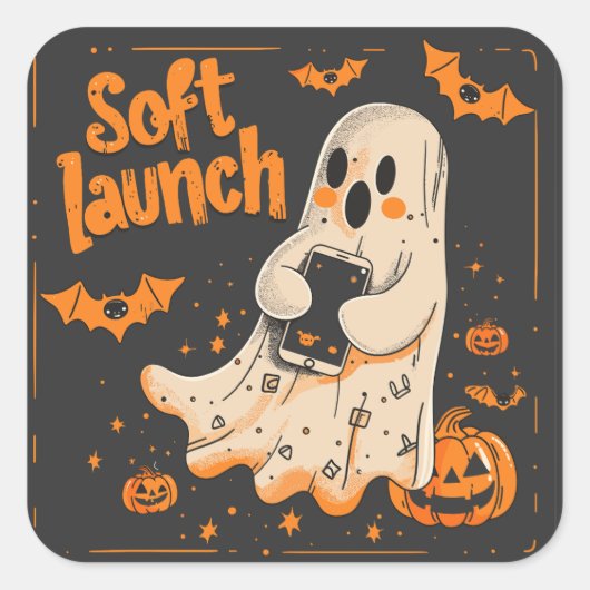 Zachte lancering | ExDesigner | Halloween Vierkante Sticker (Voorkant)